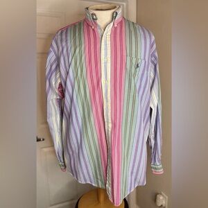 Ralph Lauren Multicolor Striped Button Down Long-sleeve Shirt Size Large